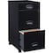 Nusparc 3-Drawer Mobile Vertical File Cabinet, Recessed Pulls, 14.2" x 18" x 29.5", Black NPRVF318EMBK - alternate 1